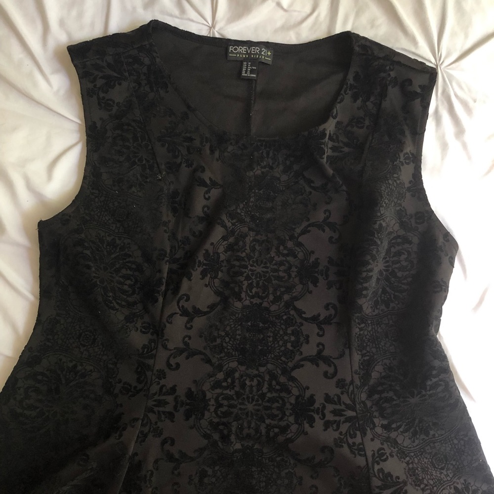 Forever 21+ Velvet Babydoll Top
